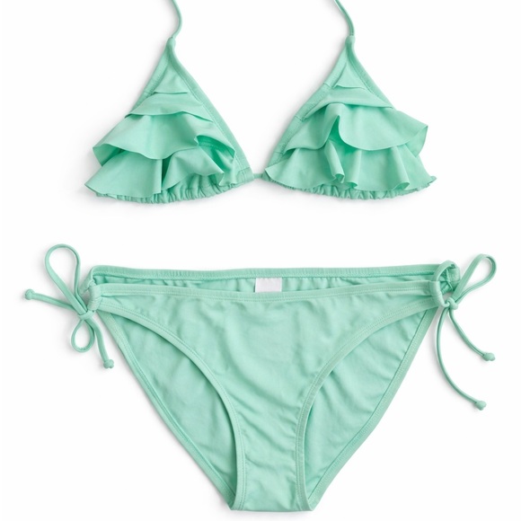 Xhilaration Other - Target Swim Xhilaration Mint Green Ruffle Triangle String 2-Piece Bikini Mermaid